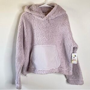 Cozy Lavender Sherpa Hoodie Zella Womens Cassie Pullover Hoodie Sz L Soft Pocket